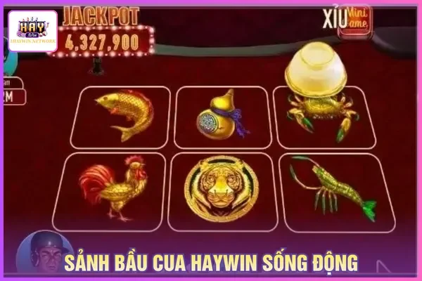 Bầu cua tại HAYWIN trực tuyến thiết kế hấp dẫn